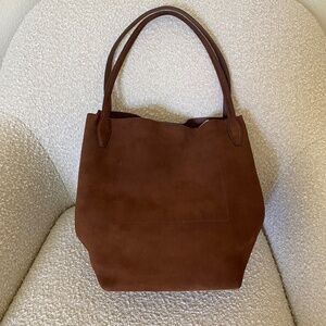 Madewell The Shopper Tote Suede 'soft mahogany'